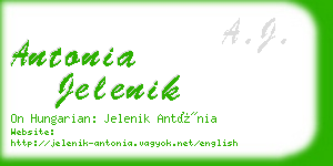 antonia jelenik business card